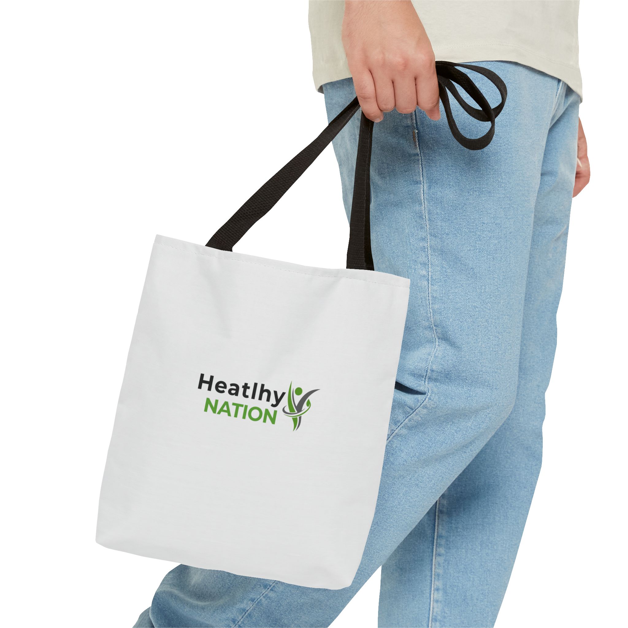 HeatlhyNation Logo Tote Bag — Eco-Friendly Branded Canvas Tote - Image 3
