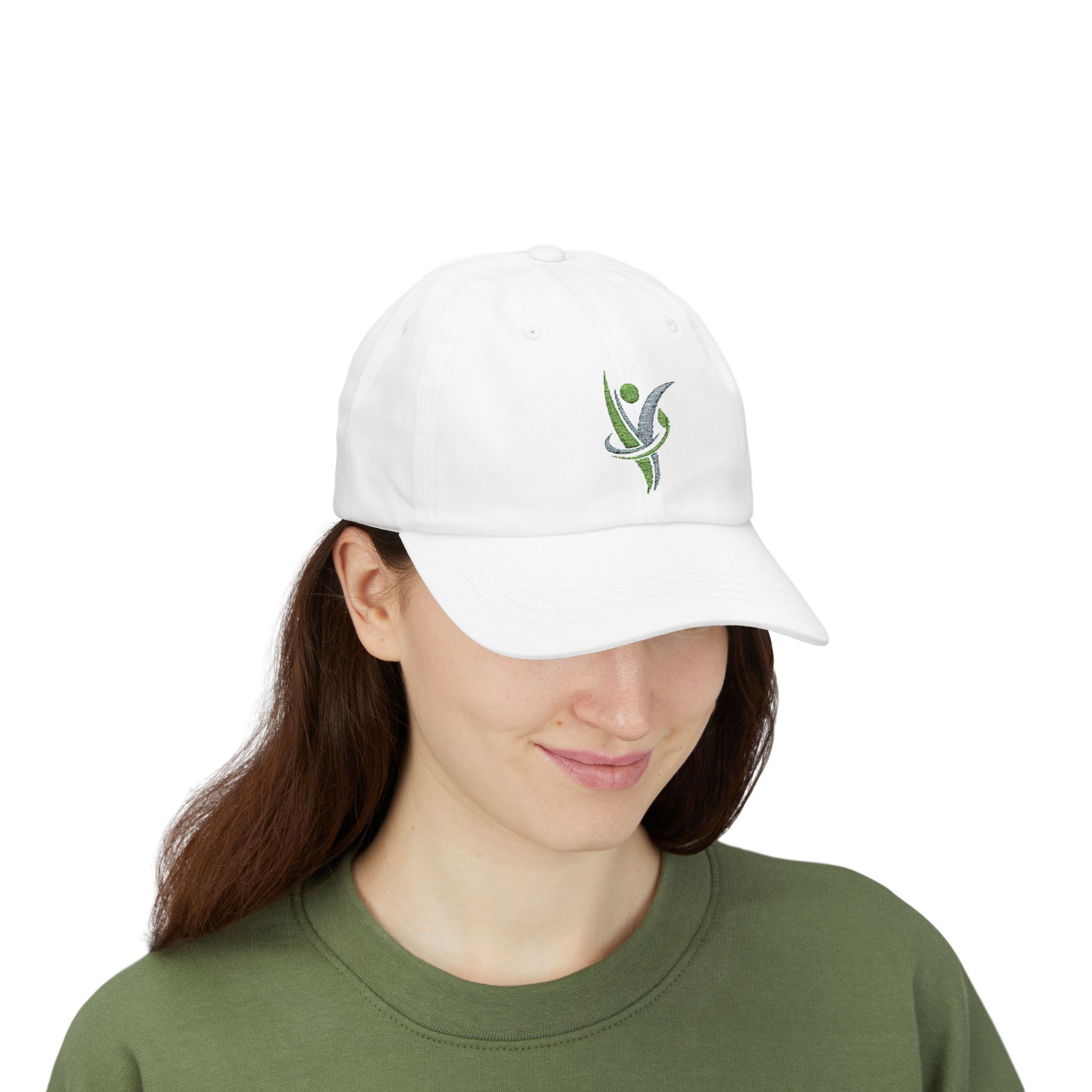 Dad Cap — HeatlhyNation Logo Embroidered White Hat - Image 6