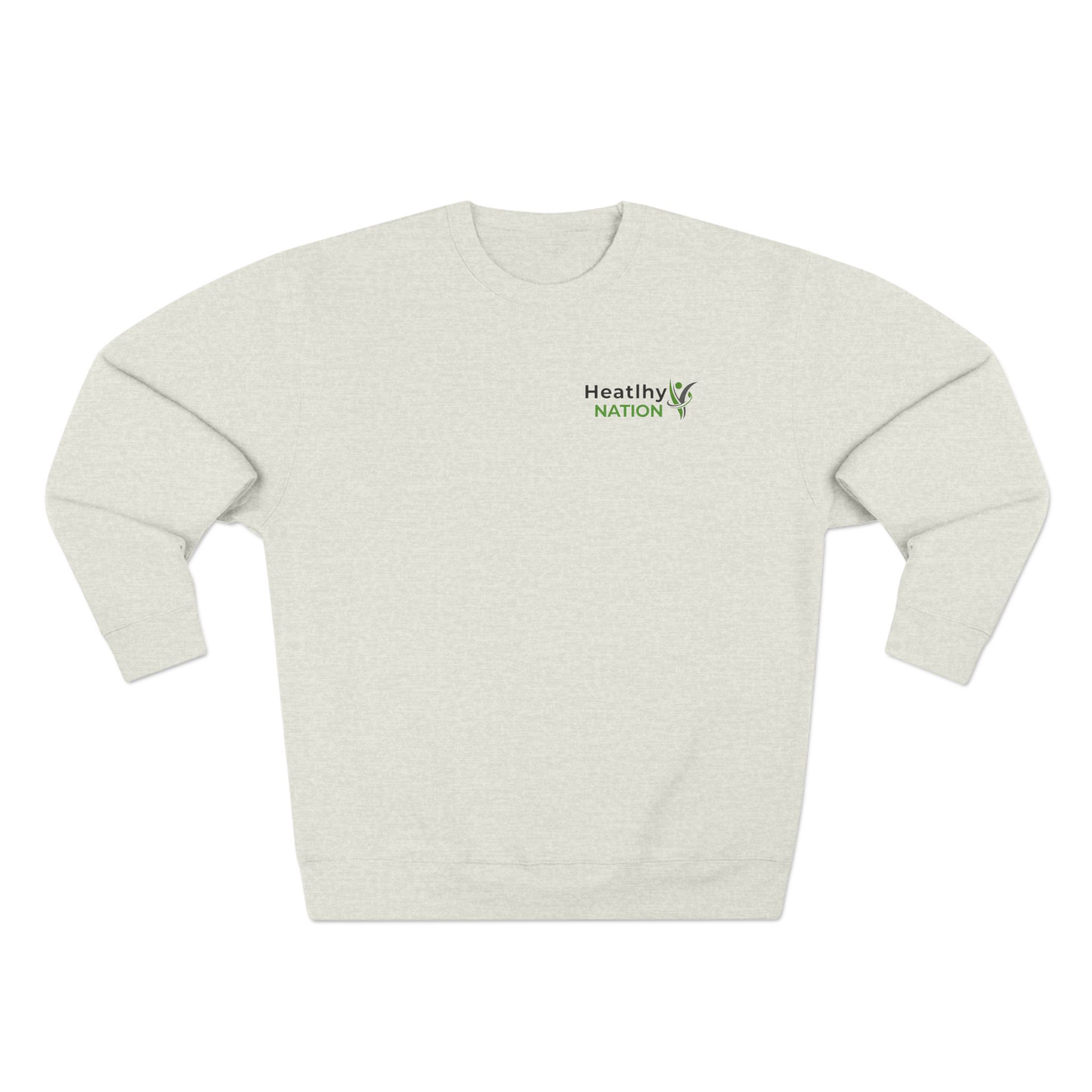 HeatlhyNation logo crewneck sweatshirt | minimalist text sweatshirt - Image 5