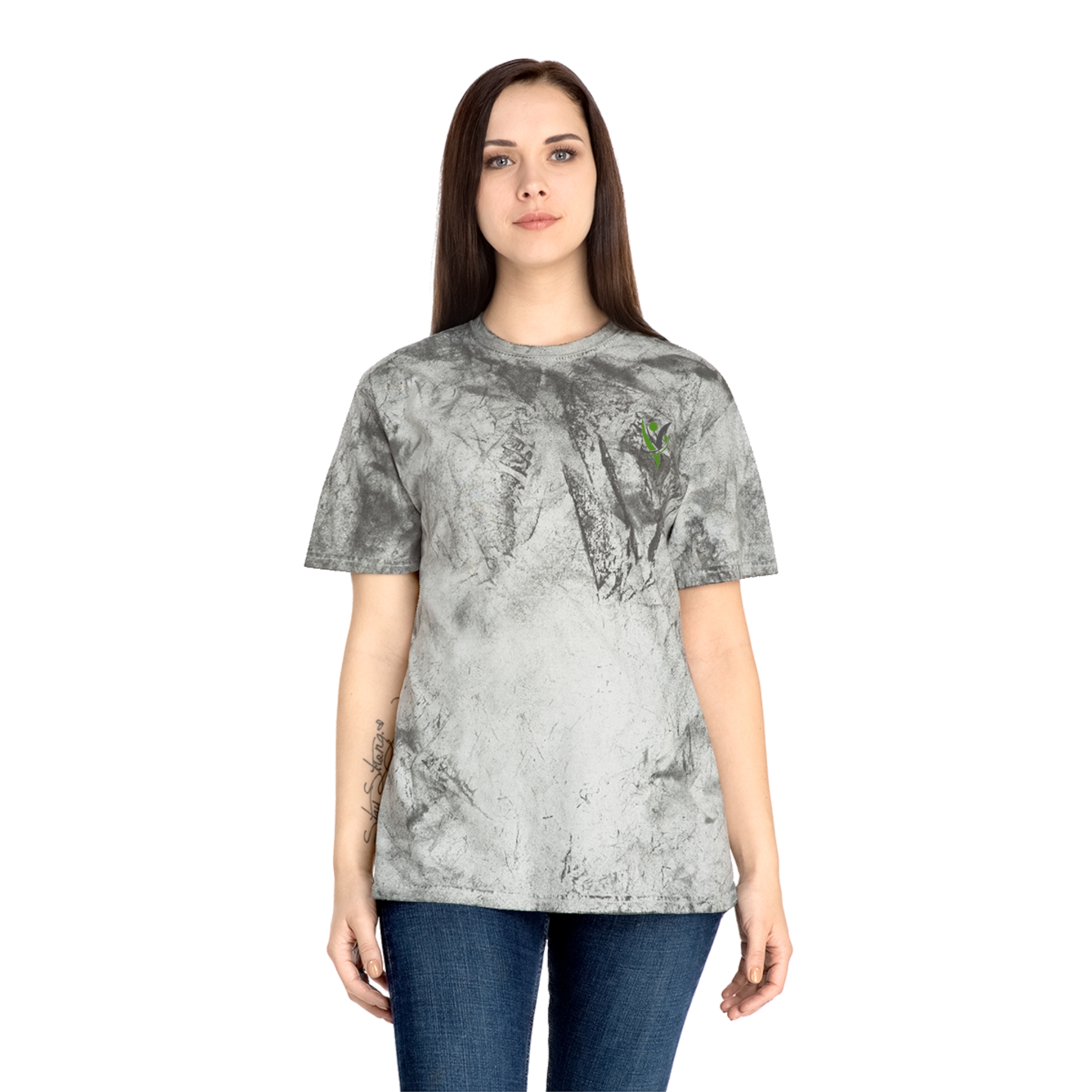 HeatlhyNation Logo Tie-Dye T-Shirt | Yellow Marble Tee - Image 8