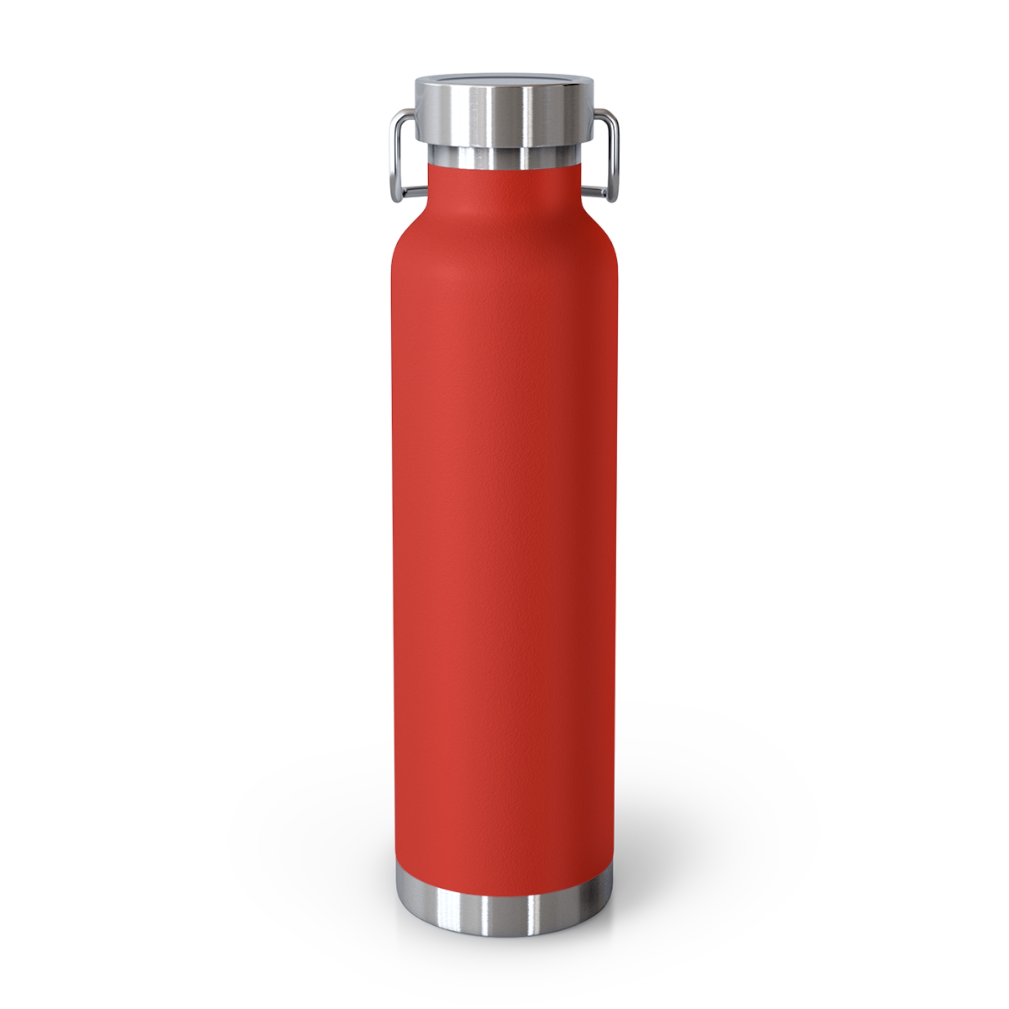 22oz Copper Vacuum Insulated Bottle — Red Stainless Steel Water Flask with Active Leaf Logo - Image 4