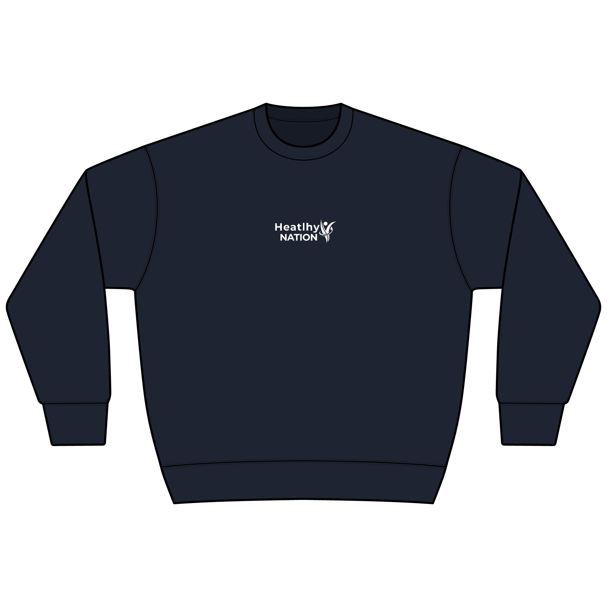HeatlhyNation Logo Sweatshirt — Cozy Brown Heavyweight Crewneck