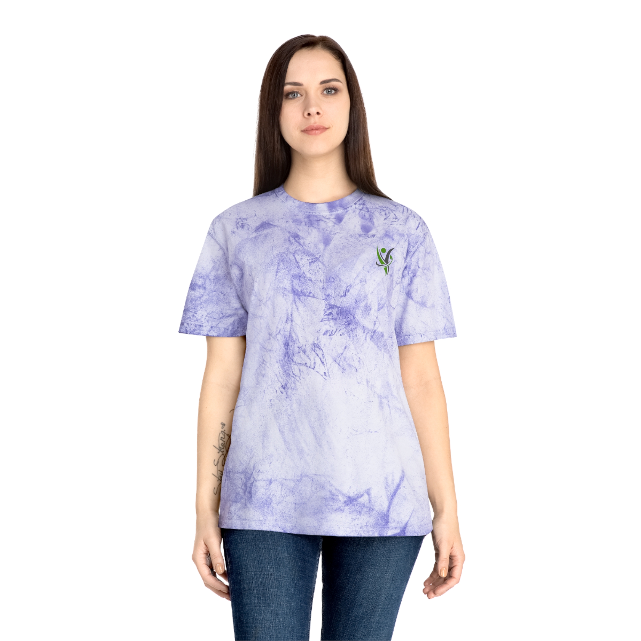 HeatlhyNation Logo Tie-Dye T-Shirt | Yellow Marble Tee - Image 20