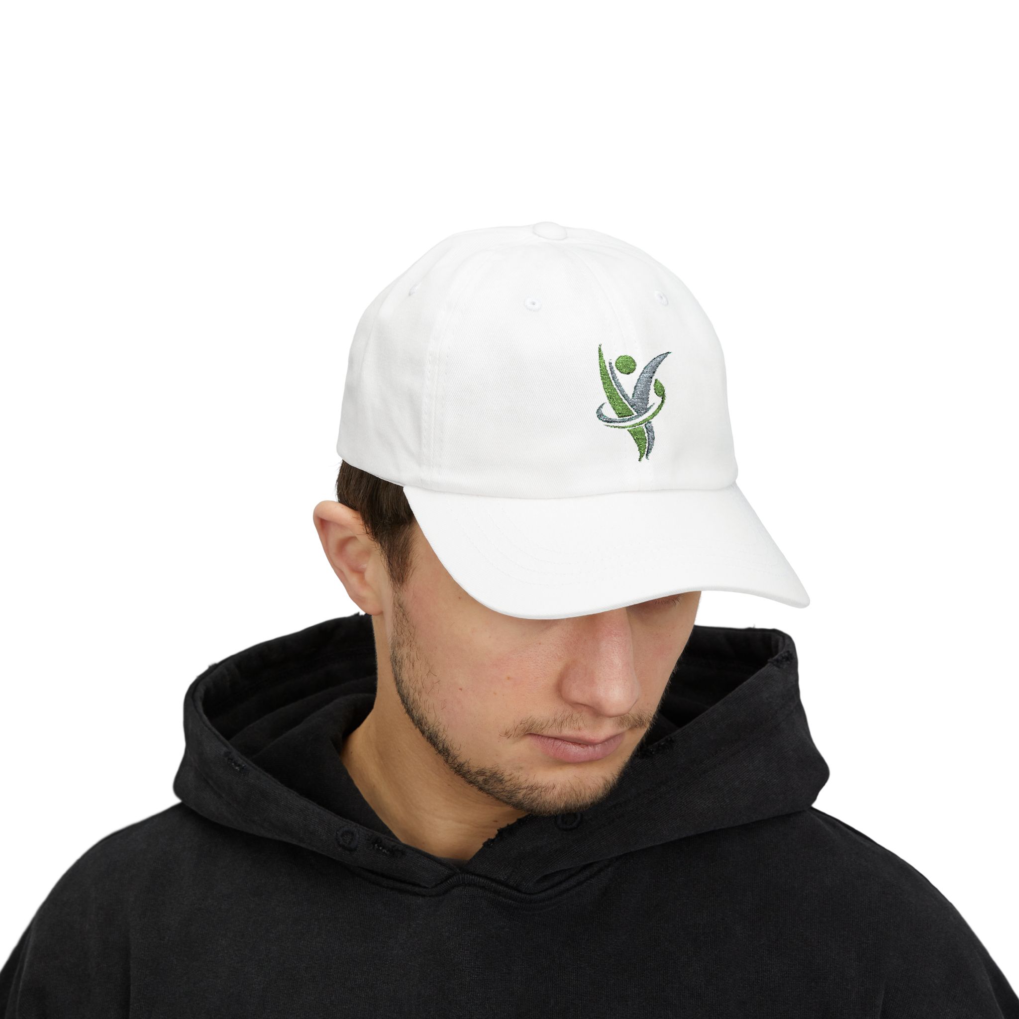 Dad Cap — HeatlhyNation Logo Embroidered White Hat