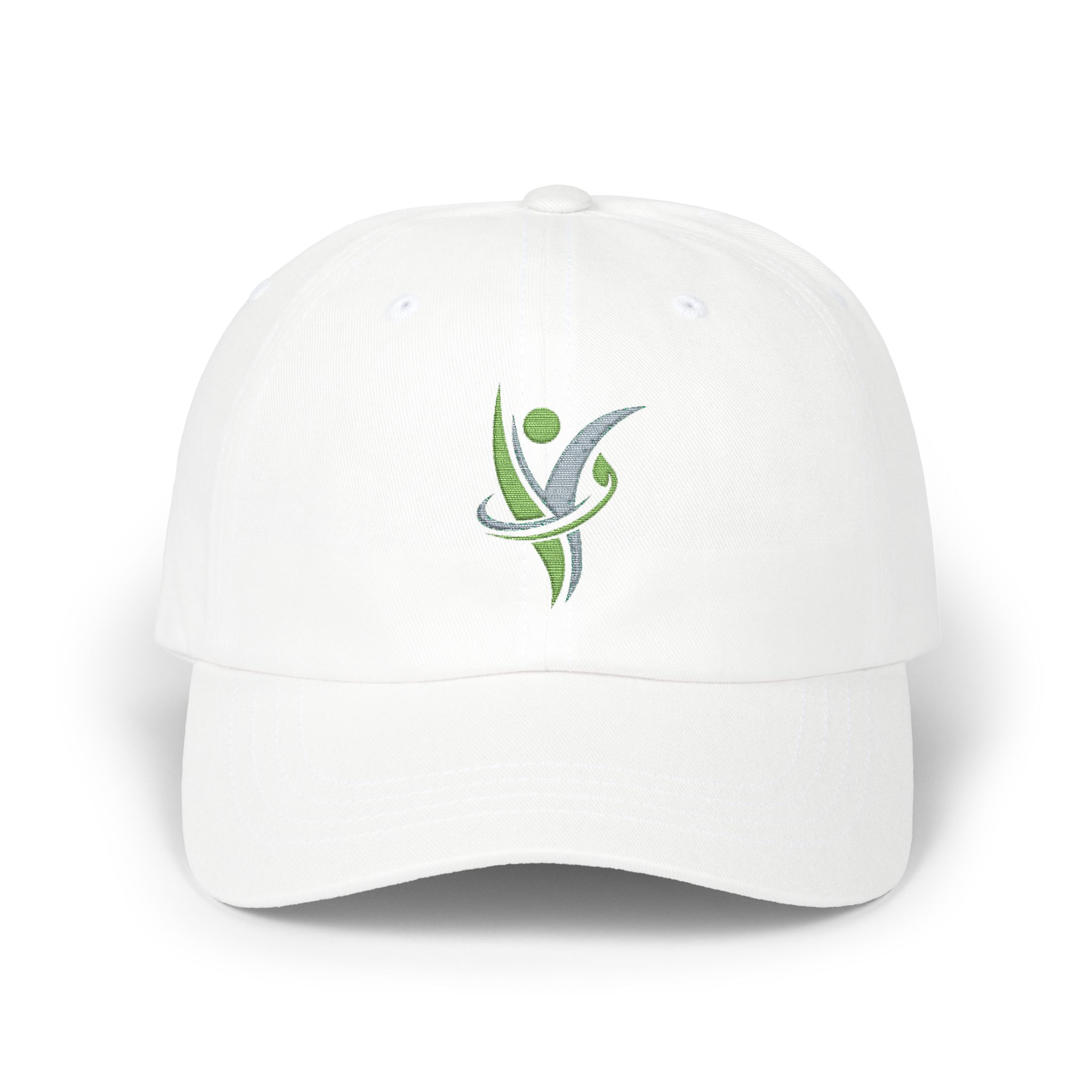 Dad Cap — HeatlhyNation Logo Embroidered White Hat - Image 2