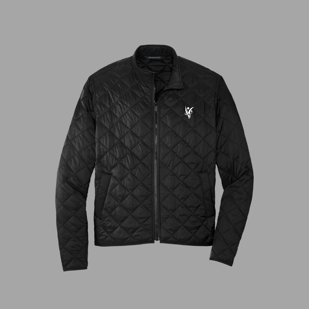 Quilted Full-Zip Jacket — Embroidered Minimalist Chest Logo - Image 6