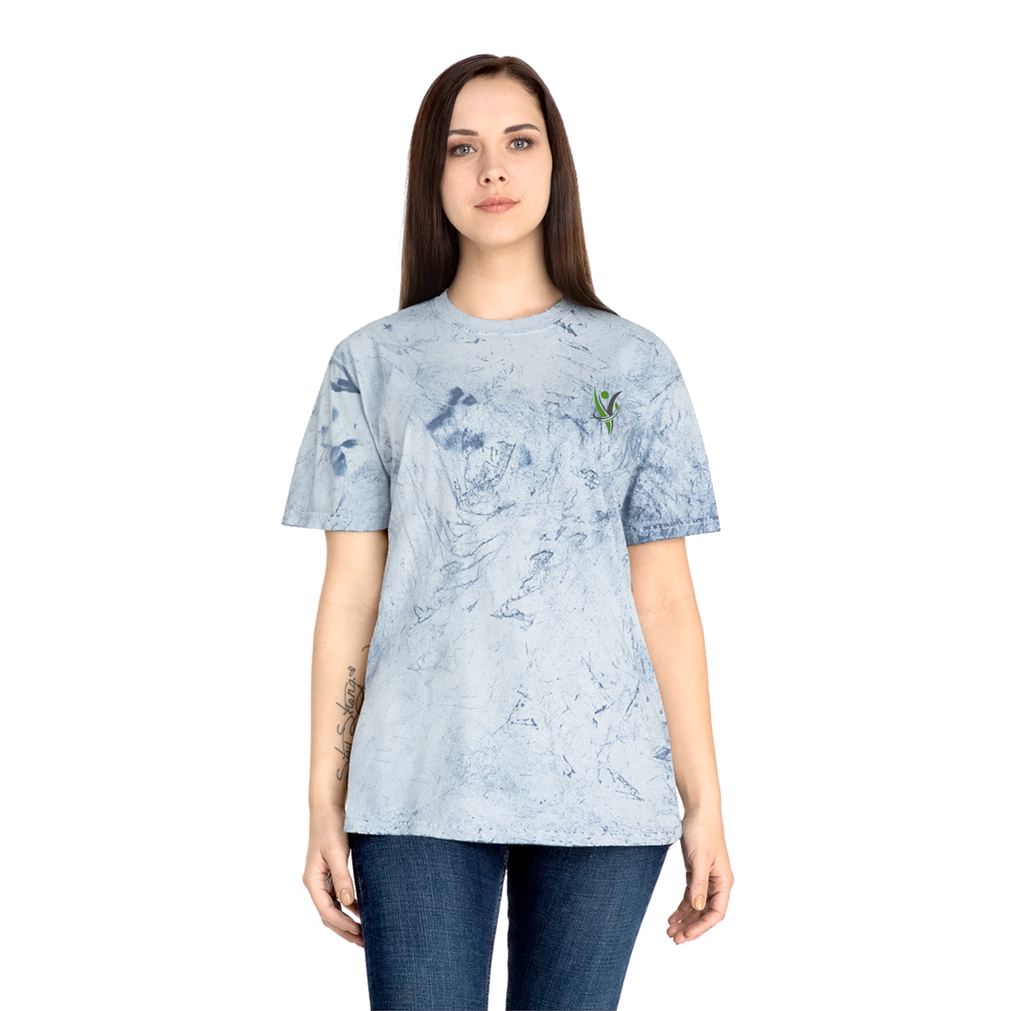 HeatlhyNation Logo Tie-Dye T-Shirt | Yellow Marble Tee - Image 16