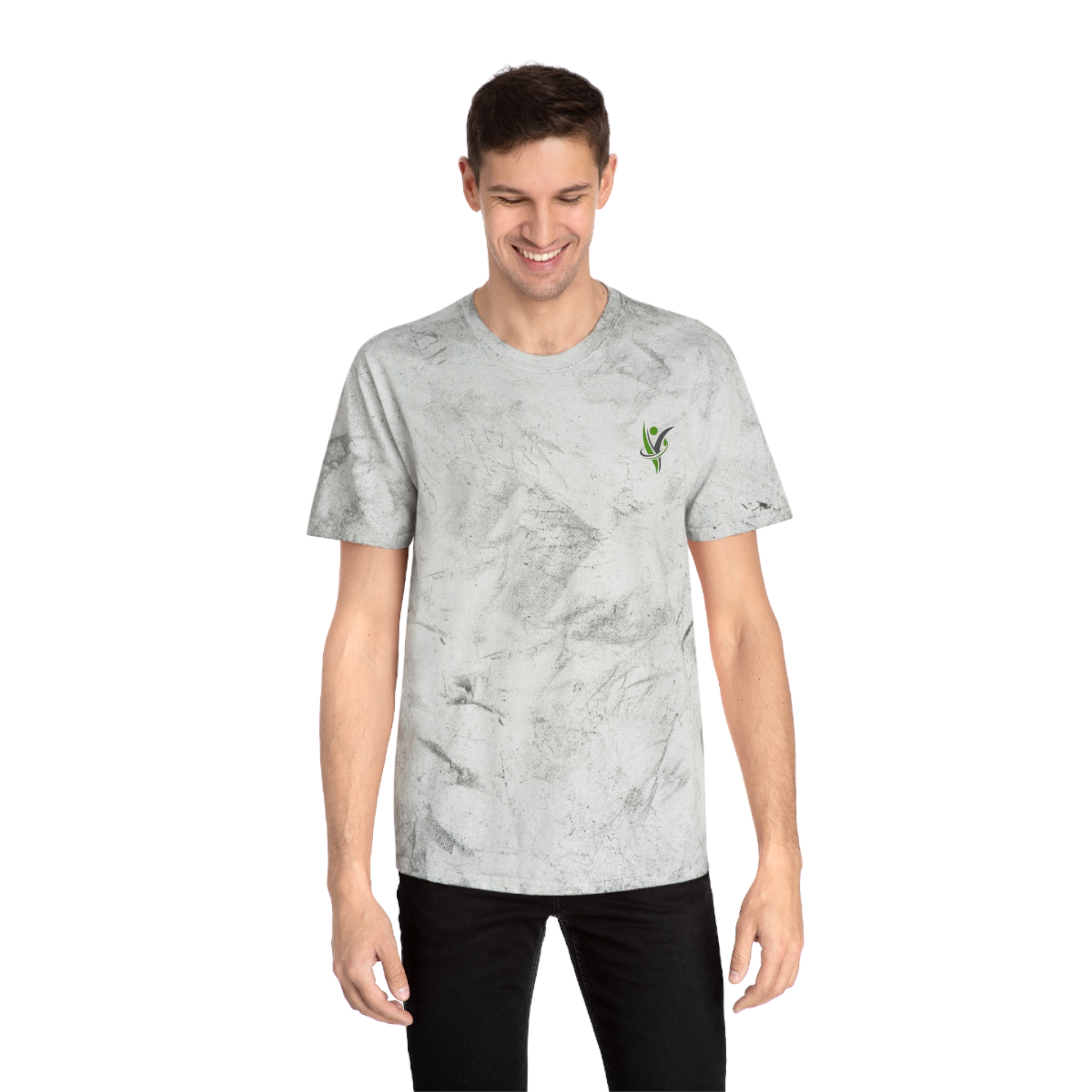HeatlhyNation Logo Tie-Dye T-Shirt | Yellow Marble Tee - Image 7