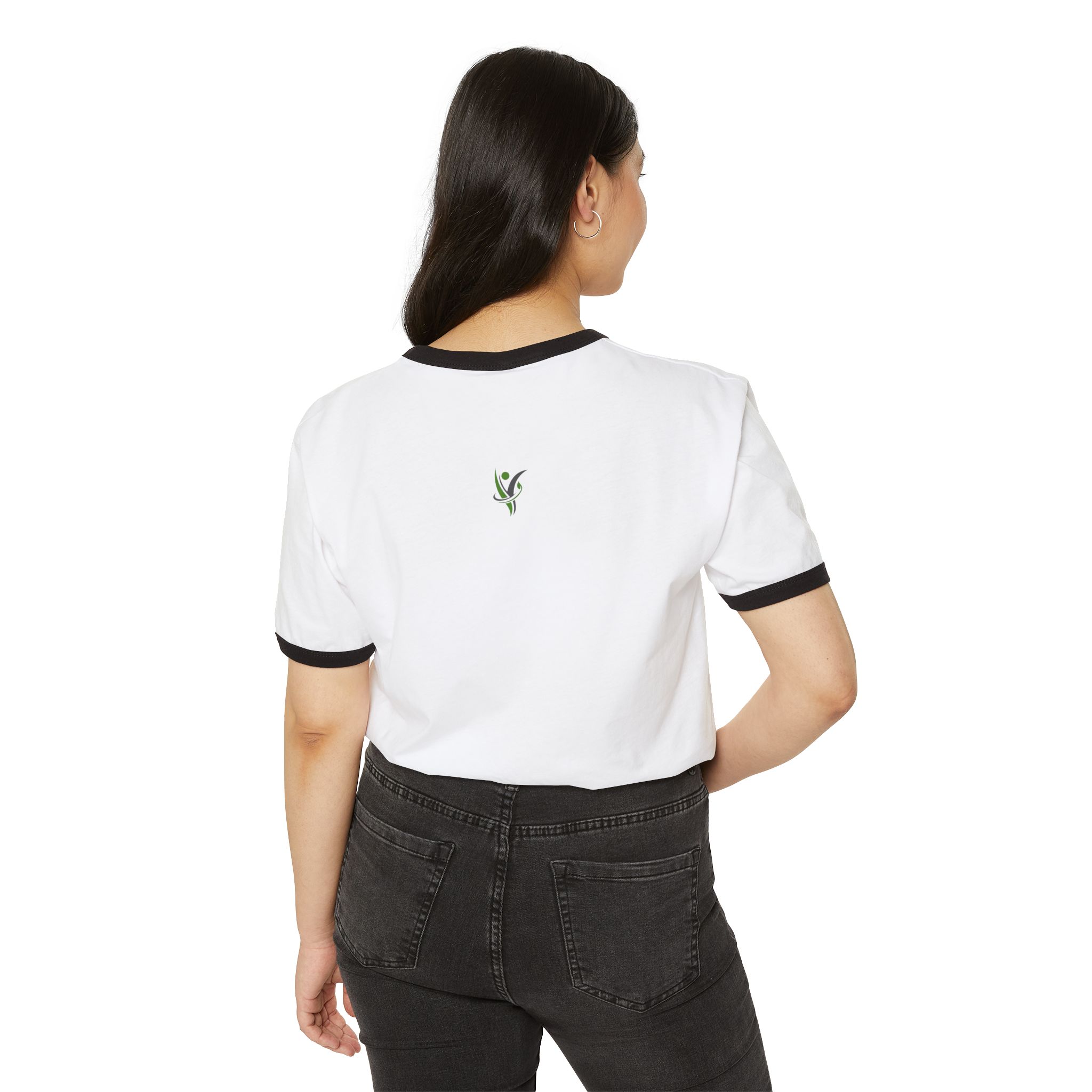 HeatlhyNation Ringer T-Shirt — Vintage Cream Tee with Leaf H Logo - Image 19