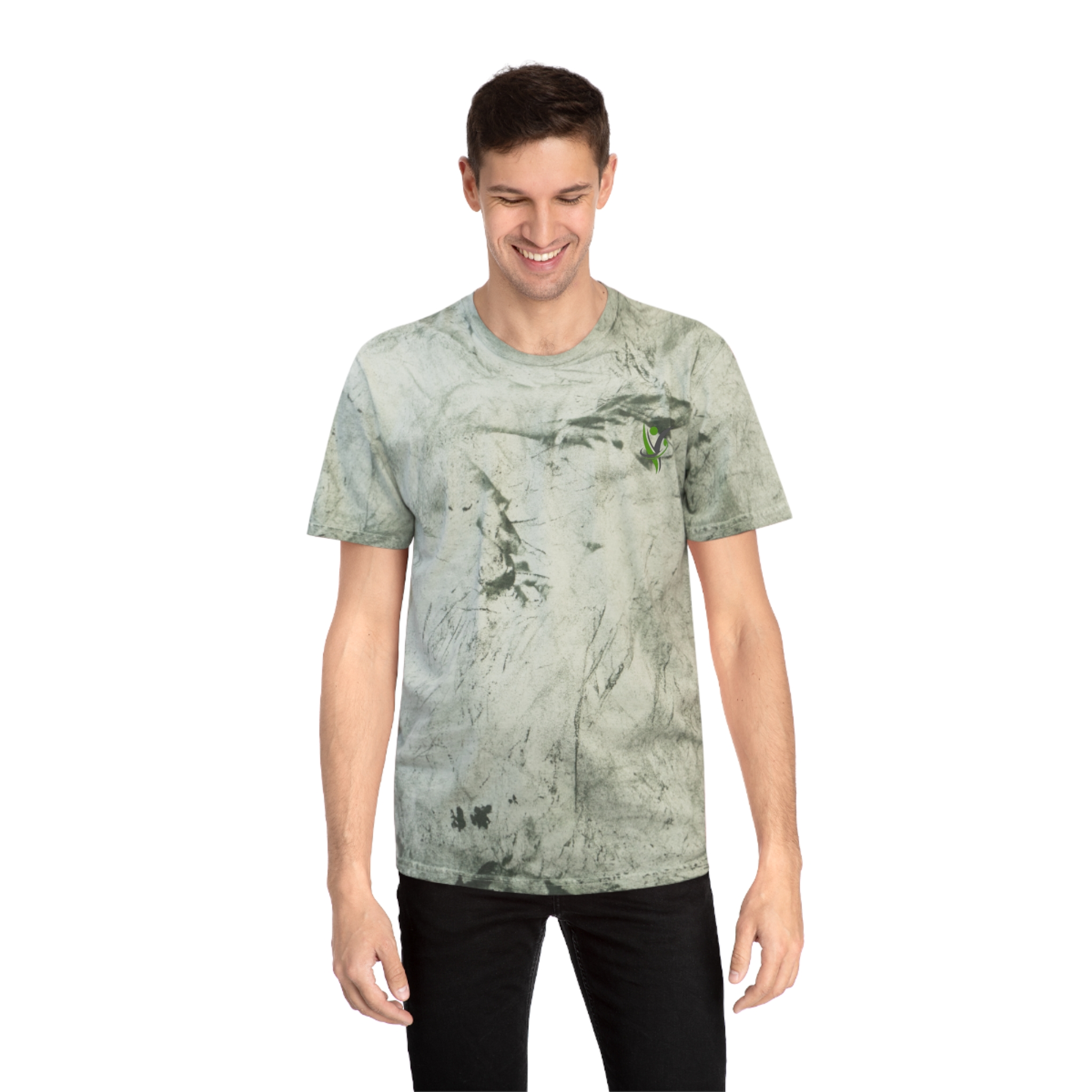 HeatlhyNation Logo Tie-Dye T-Shirt | Yellow Marble Tee - Image 11