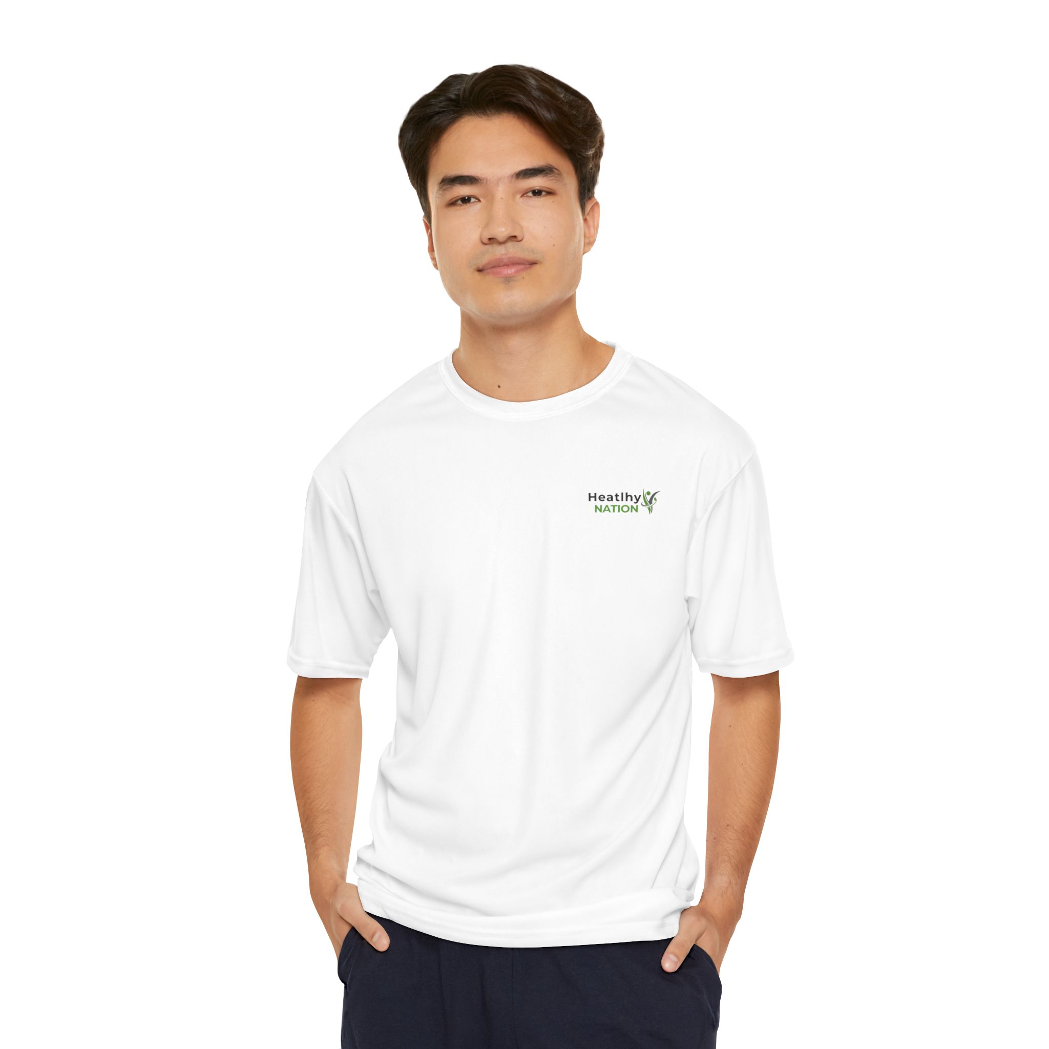 Men's Performance T-Shirt — 'Heartwood' Small Chest Logo Athletic Tee - Image 3