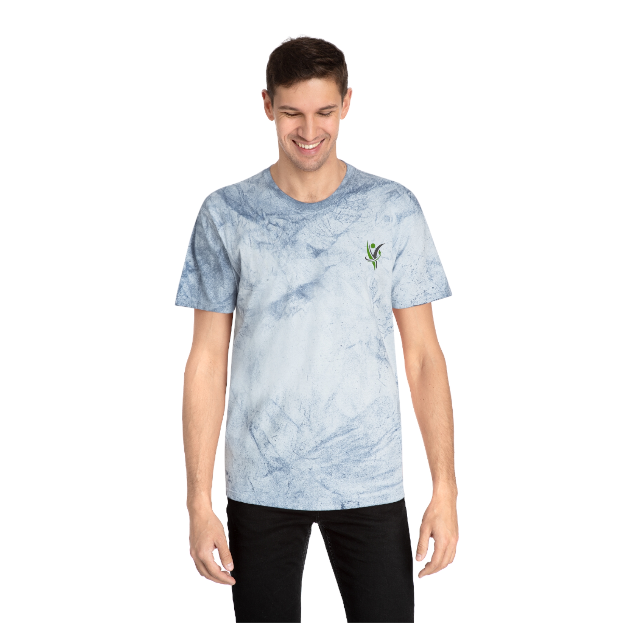HeatlhyNation Logo Tie-Dye T-Shirt | Yellow Marble Tee - Image 15