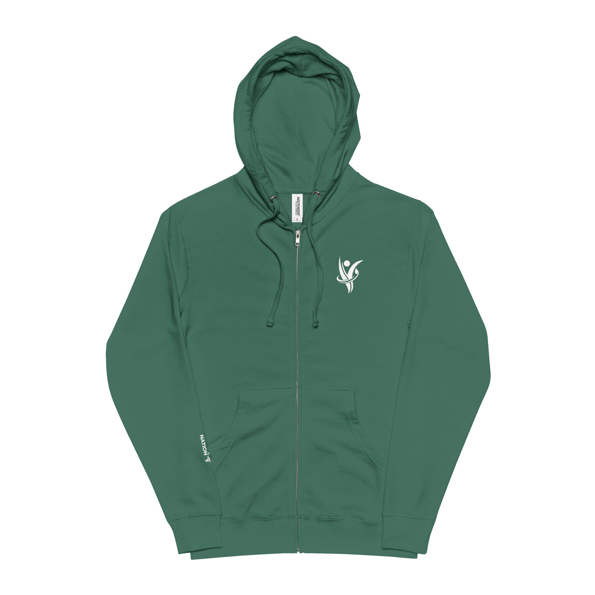 Unisex Fleece Zip Up Hoodie