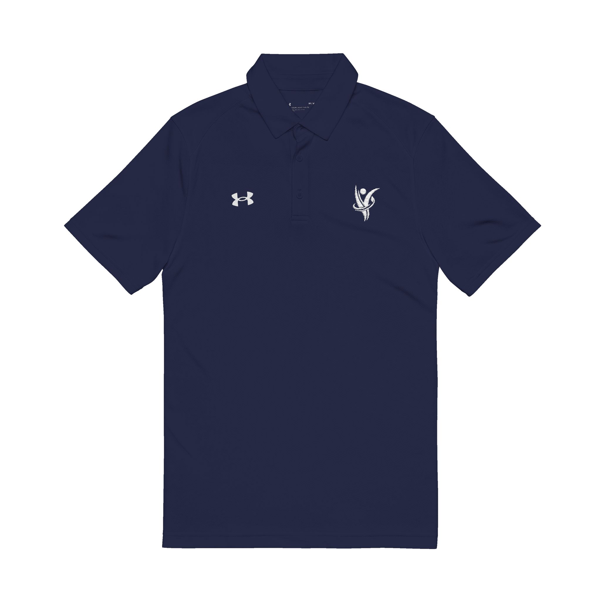 Embroidered Black Men’s Performance Polo — Hometown Hawks Logo