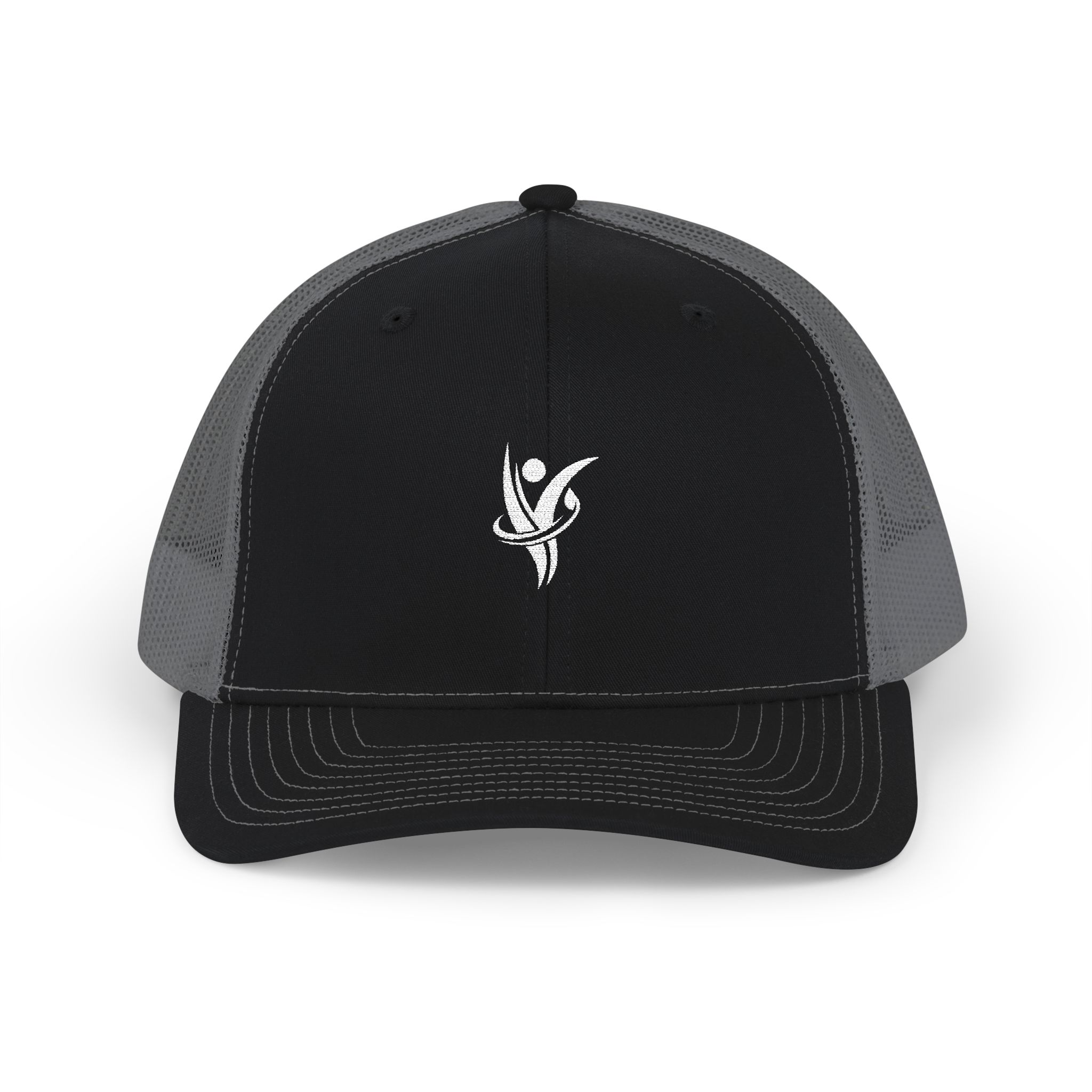 Heatlhy Nation Snapback Trucker Cap — Embroidered Green Leaf Logo
