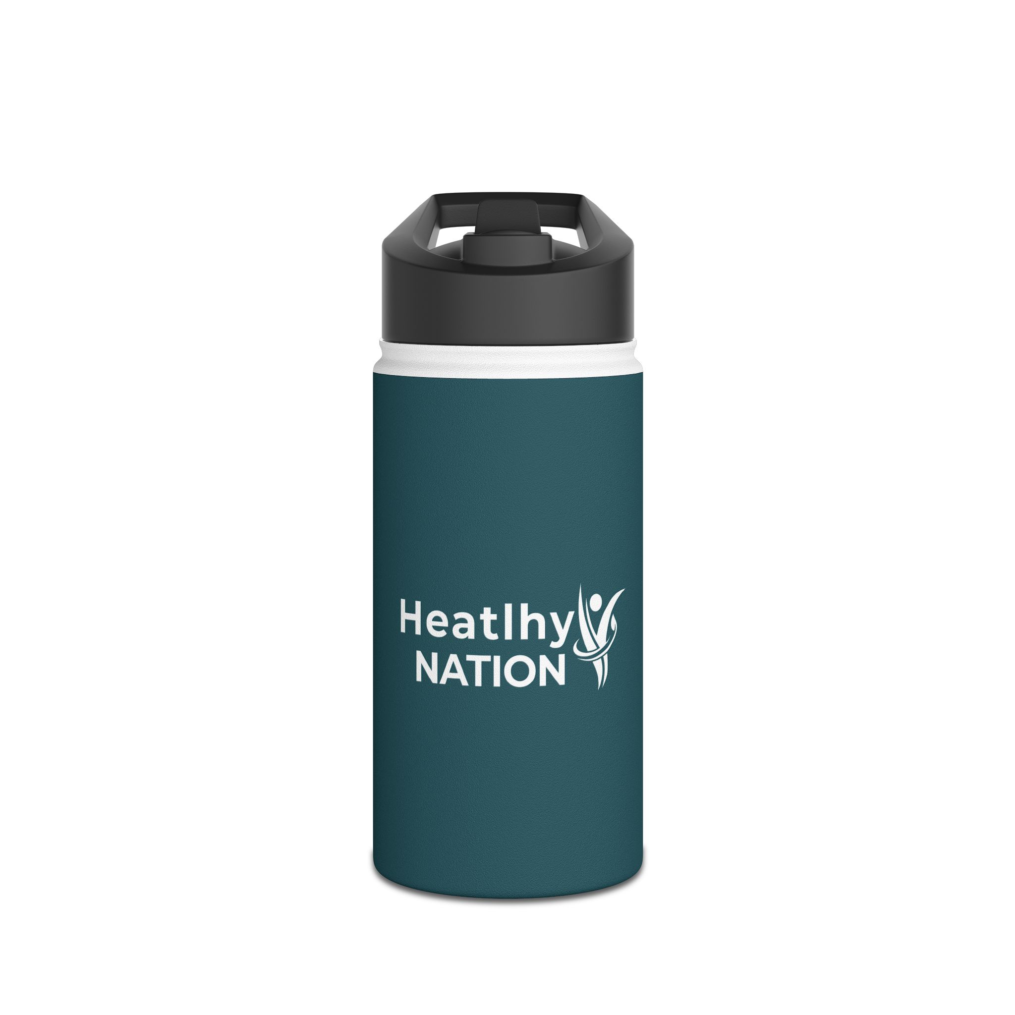 Heatlhy Nation Stainless Steel Water Bottle – Insulated Fitness Bottle with Standard Lid